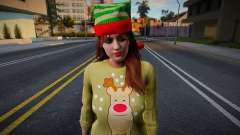 Girl in New Year's clothes for GTA San Andreas