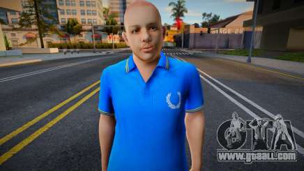 A man in a blue T-shirt for GTA San Andreas