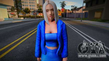 Blonde blue outfit for GTA San Andreas