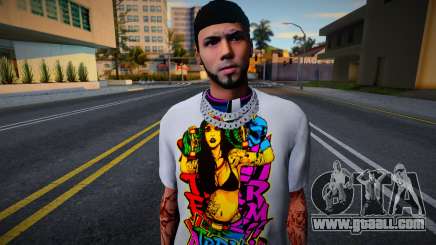 Anuel AA White T-Shirt for GTA San Andreas