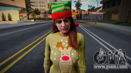 Girl in New Year's clothes for GTA San Andreas