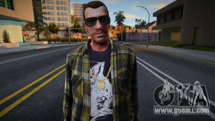 Niko Bellic Casual V1 Flannel W Undershirt v2 for GTA San Andreas