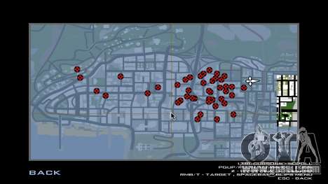 Unlimited number of markers on the map for GTA San Andreas