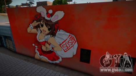 Graffiti Navideño De Haruhi for GTA San Andreas