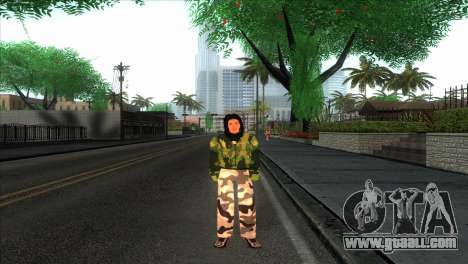 Military Girl Camouflage for GTA San Andreas