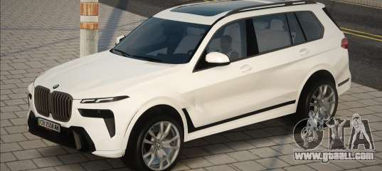 BMW X7 M60i 2023 White Ukr for GTA San Andreas