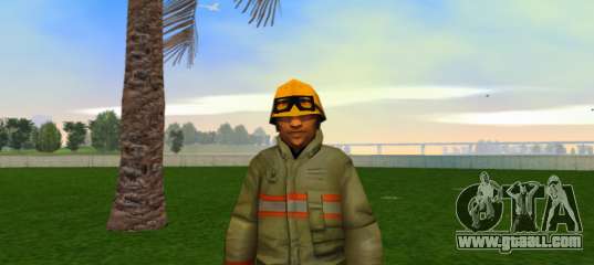 Fireman Upscaled Ped for GTA Vice City