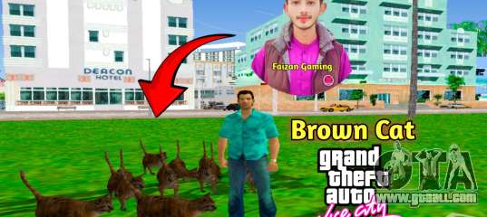 Brown Animated Cat By Faizan Gaming for GTA Vice City