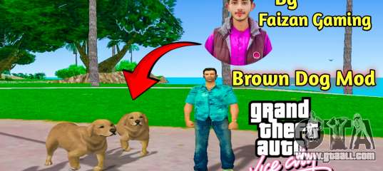 Animated Brown Dog Mod By Faizan Gaming for GTA Vice City
