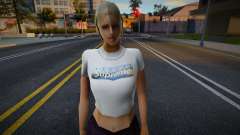 Cute girl in the top of Supreme for GTA San Andreas