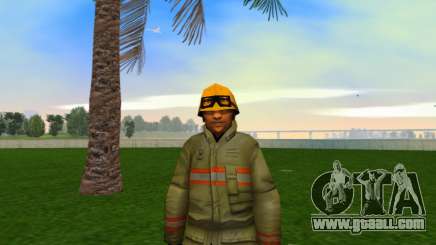 Fireman Upscaled Ped for GTA Vice City