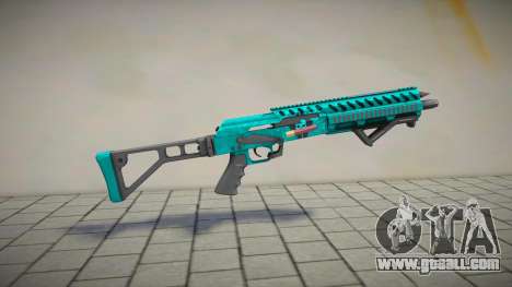 Green-Blue Chromegun for GTA San Andreas