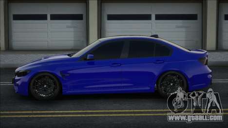 BMW M3 F30 Blue [Ukr Plate] for GTA San Andreas