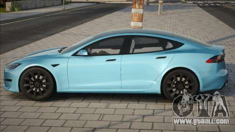 Tesla Model S Plaid Blue for GTA San Andreas