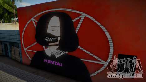 Anime Girl Wall Art Hentai for GTA San Andreas