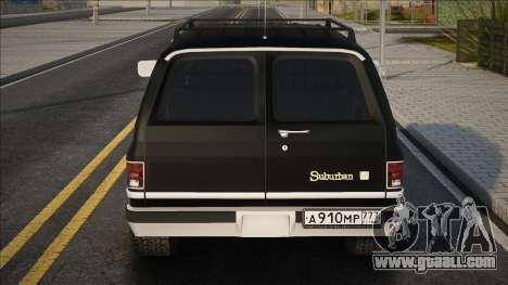 Chevrolet Suburban Scottsdale Black for GTA San Andreas