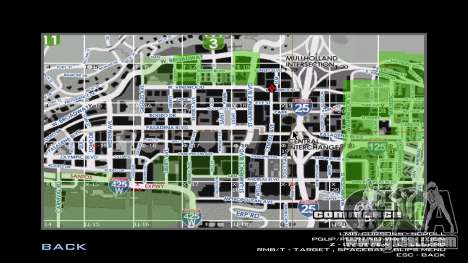 Map with street names and squares for GTA San Andreas