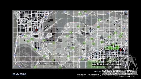 Map with street names and squares for GTA San Andreas