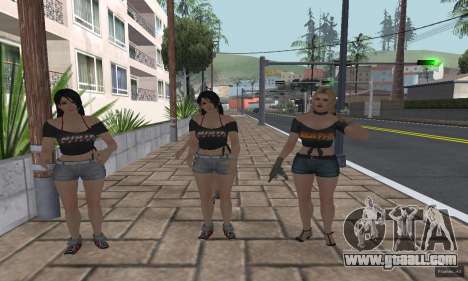 Gang Girls Ballas for GTA San Andreas