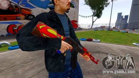 SuperMan AK47 skin mod for GTA 4