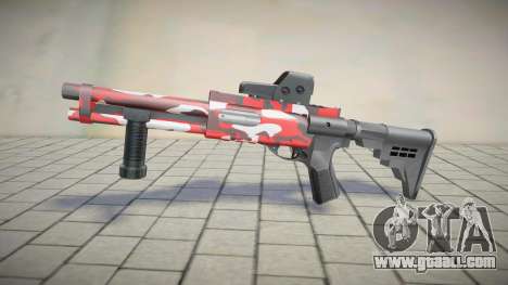 Red Camo Shotgun for GTA San Andreas