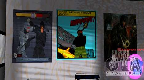 Poster with RoboCop in the hotel for GTA Vice City