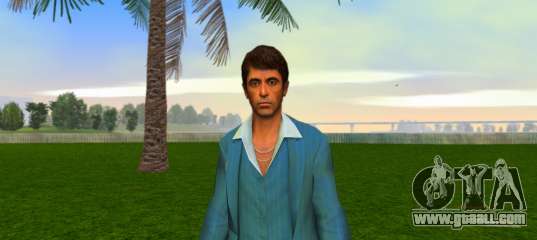 Tony Montana in a blue suit for GTA Vice City