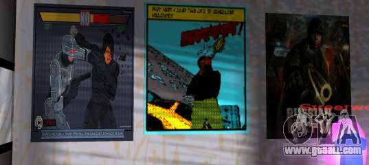 Poster with RoboCop in the hotel for GTA Vice City