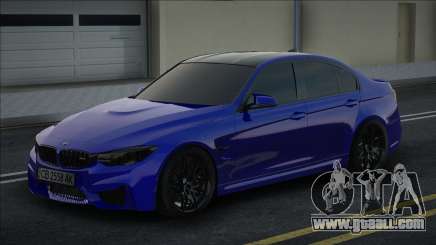BMW M3 F30 Blue [Ukr Plate] for GTA San Andreas