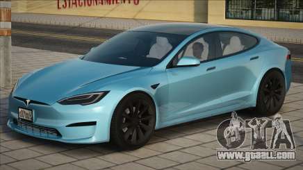 Tesla Model S Plaid Blue for GTA San Andreas