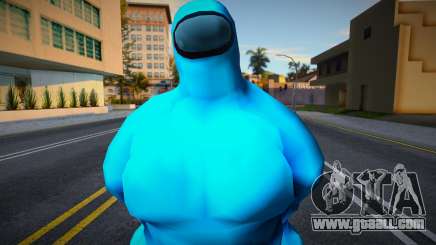 Among Us Imposter Musculosos Blue for GTA San Andreas