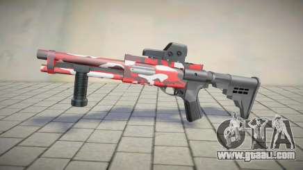 Red Camo Shotgun for GTA San Andreas