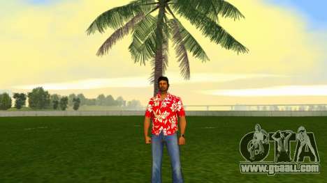 Tommy Vercetti - HD Hawaiian Red Shirt for GTA Vice City