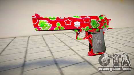 New Year's Desert Eagle RedColor for GTA San Andreas
