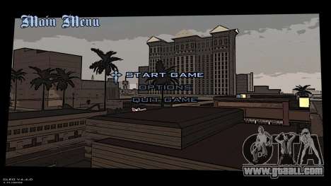 New comic-style menu background for GTA San Andreas