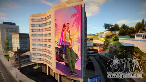 GTA 6 advertising banner on the building for GTA San Andreas