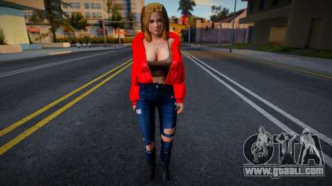 Tina Armstrong - Skinny Slip Puffer Jacket Happy for GTA San Andreas
