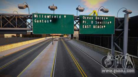 HD Road Sign for GTA San Andreas