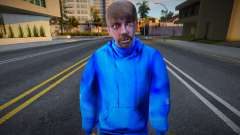 Guy in a blue sweatshirt in the style of CR for GTA San Andreas