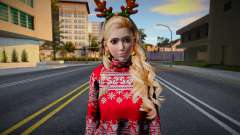 Aerith Gainsborough - Chrismas Sweater Dress v2 for GTA San Andreas