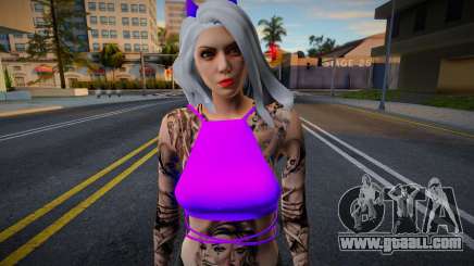 SKIN FEMININA ROXA ESTILO FIVEM for GTA San Andreas