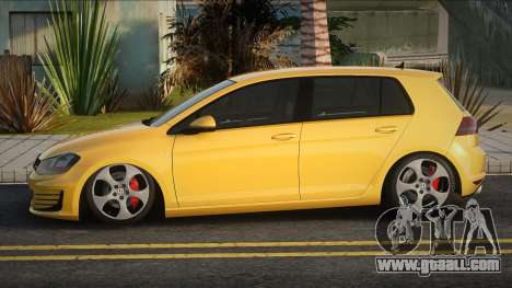 Volkswagen Golf VII 2012 Yellow for GTA San Andreas