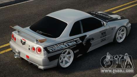 Nissan Skyline R34 [White] for GTA San Andreas