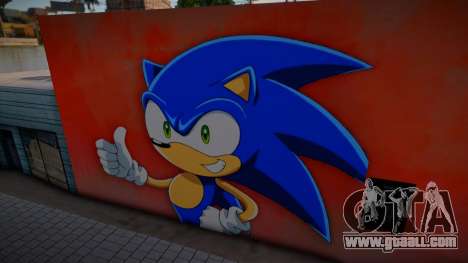 Mural Anime Sonic for GTA San Andreas