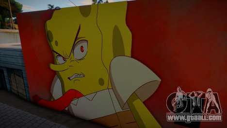 Mural Anime SpongeBob for GTA San Andreas