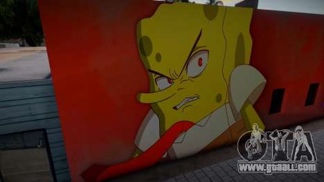 Mural Anime SpongeBob for GTA San Andreas