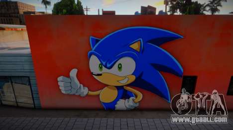 Mural Anime Sonic for GTA San Andreas