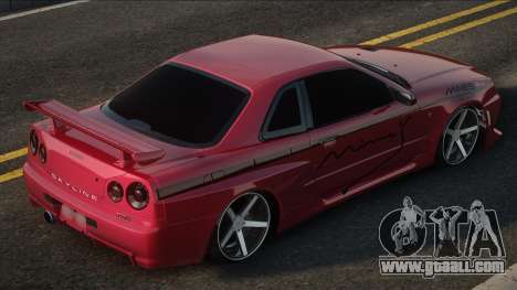 Nissan Skyline R34 [Red] for GTA San Andreas