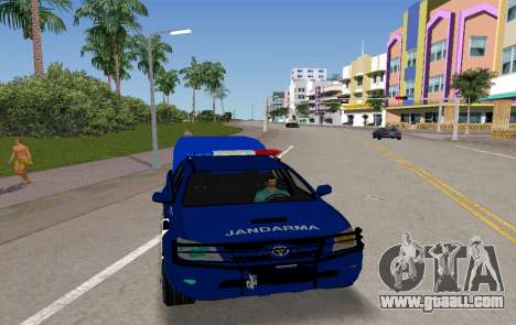 Toyota Hilux Police Car In Blue Color for GTA Vice City