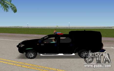 Toyota Hilux Police Car in Black Color for GTA Vice City